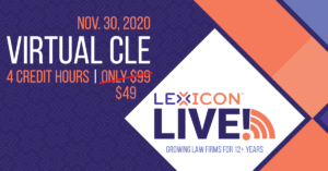 LexiconLIVE! Virtual CLE Available for Attorneys